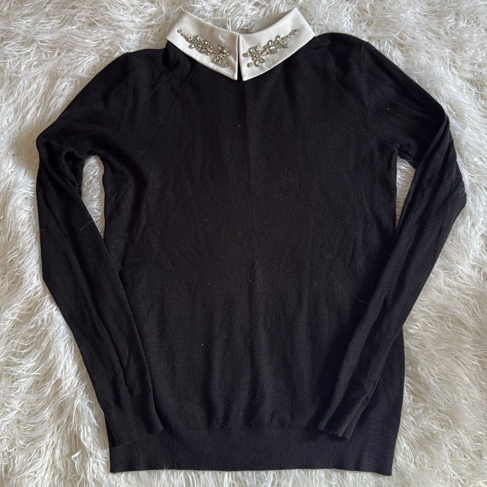 Sweater with Embellished collar (SMALL)